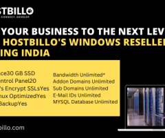 Take your business to the next level with Hostbillo's Windows Reseller Hosting India