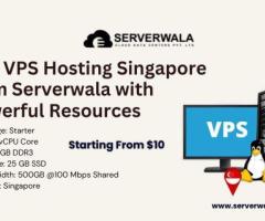 Buy VPS Hosting Singapore from Serverwala with Powerful Resources