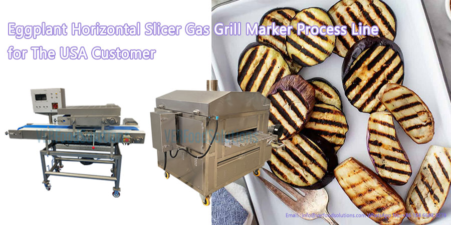 Eggplant Horizontal Slicer Gas Grill Marker Line for USA Customer