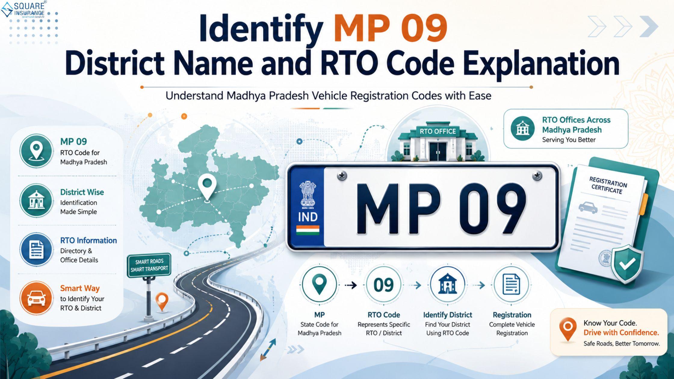 Identify MP 09 district name and RTO code explanation | Webyourself...